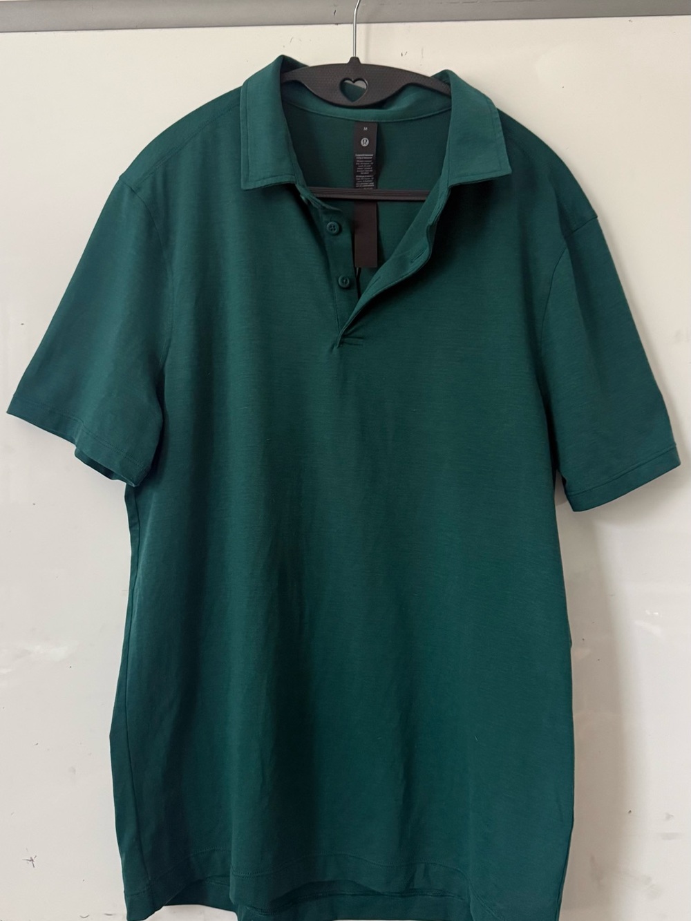Lululemon Evolution Polo Shirt - M rainforest dark green
